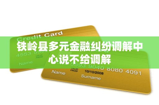 鐵嶺縣多元金融糾紛調(diào)解中心說不給調(diào)解